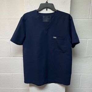 Figs Blue Short Sleeve Tees Scrub Top